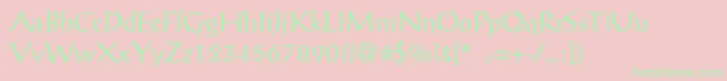 PostantiquaLight Font – Green Fonts on Pink Background