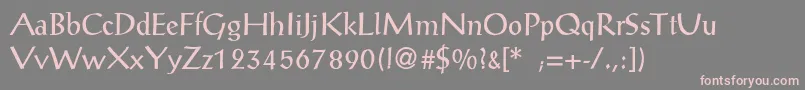 PostantiquaLight Font – Pink Fonts on Gray Background