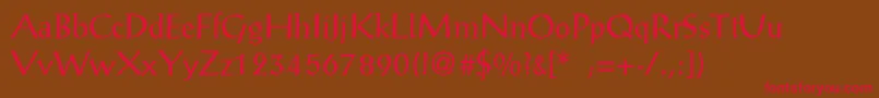 PostantiquaLight Font – Red Fonts on Brown Background