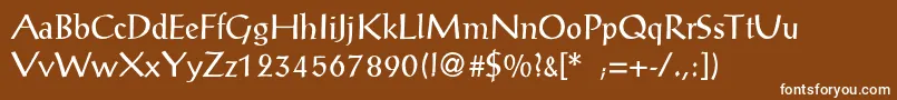 PostantiquaLight Font – White Fonts on Brown Background