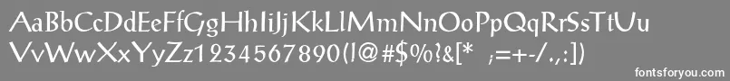 PostantiquaLight Font – White Fonts on Gray Background