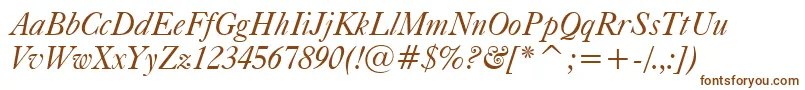 Шрифт Caslon540ItalicBt – коричневые шрифты на белом фоне