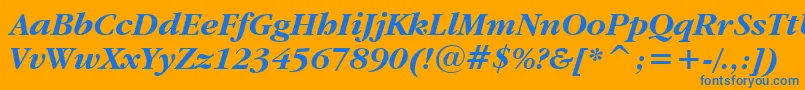 Garamdbi Font – Blue Fonts on Orange Background