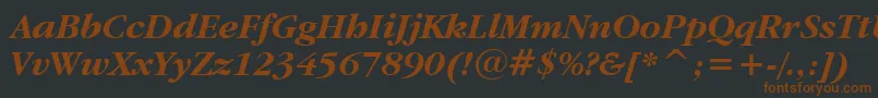 Garamdbi Font – Brown Fonts on Black Background