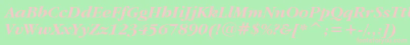 Garamdbi Font – Pink Fonts on Green Background