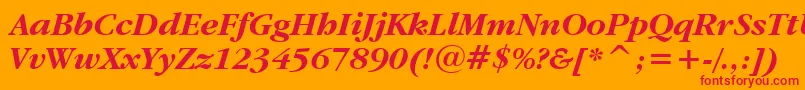 Garamdbi Font – Red Fonts on Orange Background