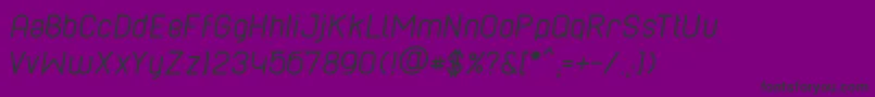 Шрифт CaboRoundedItalic – чёрные шрифты на фиолетовом фоне