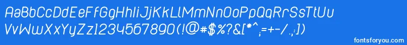 More about CaboRoundedItalic Font CaboRoundedItalic Font – White Fonts on Blue Background