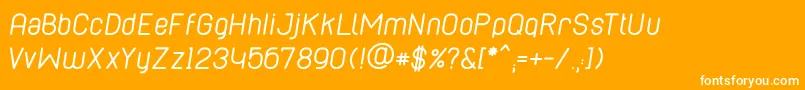 フォントCaboRoundedItalic – オレンジの背景に白い文字