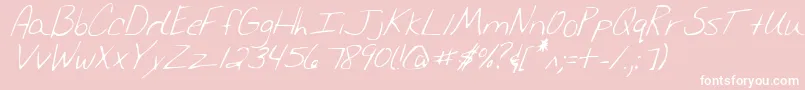 Merrichrisi Font – White Fonts on Pink Background