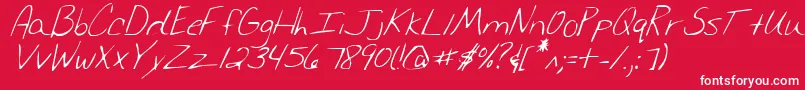 Merrichrisi Font – White Fonts on Red Background