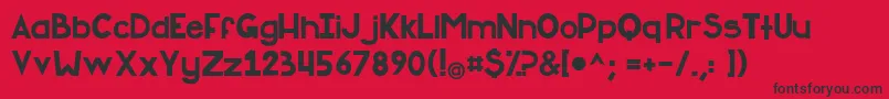 AskMyFlashlight Font – Black Fonts on Red Background