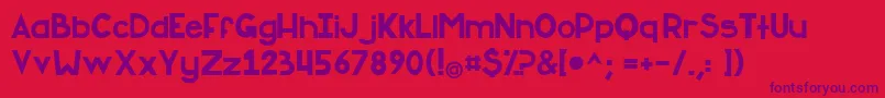 AskMyFlashlight Font – Purple Fonts on Red Background