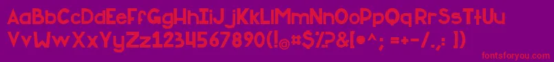 AskMyFlashlight Font – Red Fonts on Purple Background