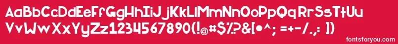 AskMyFlashlight Font – White Fonts on Red Background
