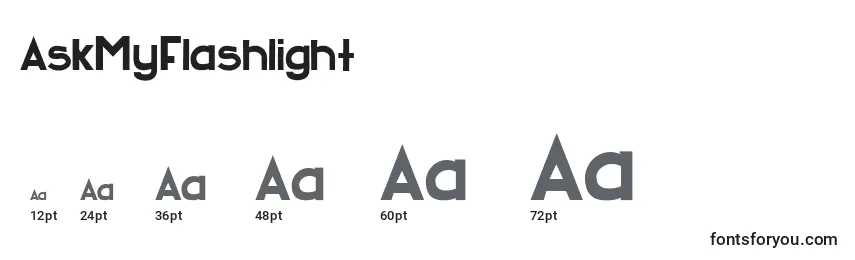 Größen der Schriftart AskMyFlashlight