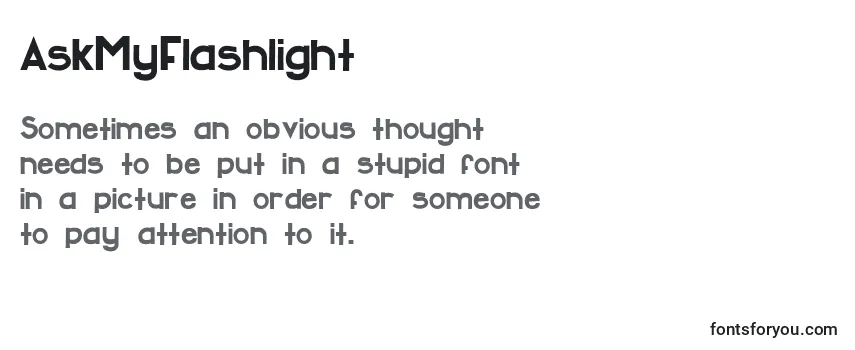 Schriftart AskMyFlashlight