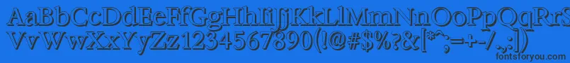 BernsteinshadowRegular Font – Black Fonts on Blue Background