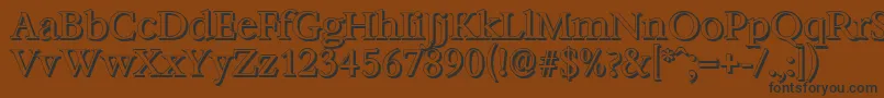 BernsteinshadowRegular Font – Black Fonts on Brown Background