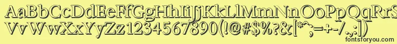 BernsteinshadowRegular Font – Black Fonts on Yellow Background
