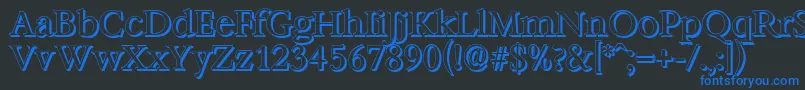 BernsteinshadowRegular Font – Blue Fonts on Black Background