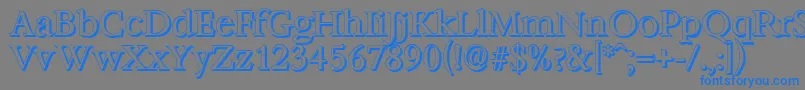 BernsteinshadowRegular Font – Blue Fonts on Gray Background