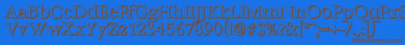 BernsteinshadowRegular Font – Brown Fonts on Blue Background