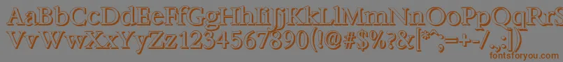 BernsteinshadowRegular Font – Brown Fonts on Gray Background