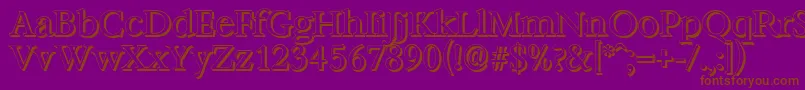 BernsteinshadowRegular-fontti – ruskeat fontit violetilla taustalla