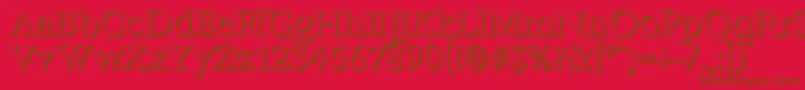 BernsteinshadowRegular Font – Brown Fonts on Red Background