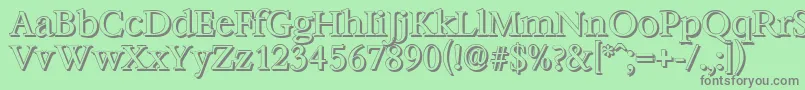 BernsteinshadowRegular Font – Gray Fonts on Green Background