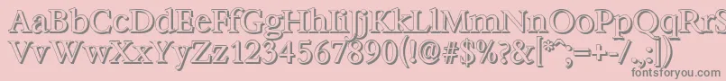 BernsteinshadowRegular Font – Gray Fonts on Pink Background