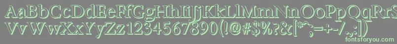 BernsteinshadowRegular Font – Green Fonts on Gray Background