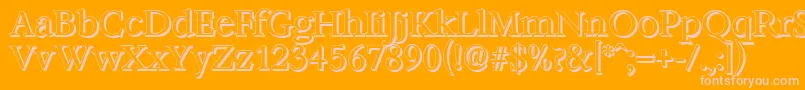 BernsteinshadowRegular Font – Pink Fonts on Orange Background