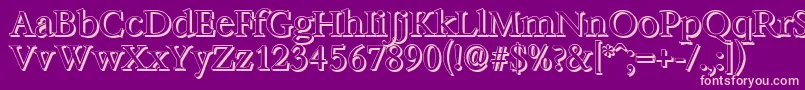 BernsteinshadowRegular Font – Pink Fonts on Purple Background