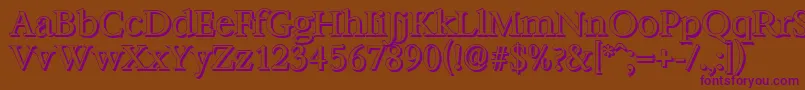 BernsteinshadowRegular Font – Purple Fonts on Brown Background