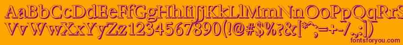 BernsteinshadowRegular Font – Purple Fonts on Orange Background