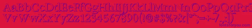 BernsteinshadowRegular Font – Purple Fonts on Red Background
