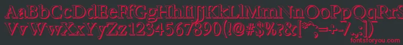 BernsteinshadowRegular Font – Red Fonts on Black Background