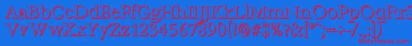 BernsteinshadowRegular Font – Red Fonts on Blue Background