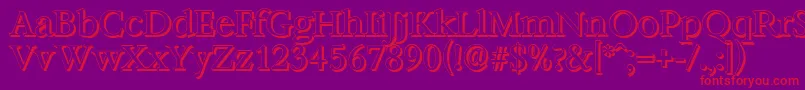 BernsteinshadowRegular Font – Red Fonts on Purple Background