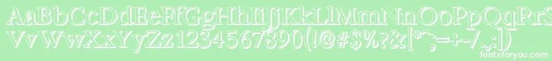 BernsteinshadowRegular Font – White Fonts on Green Background