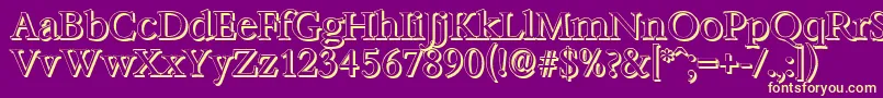 BernsteinshadowRegular Font – Yellow Fonts on Purple Background