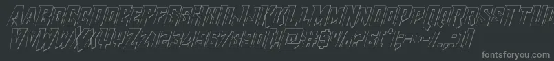 Saiba mais sobre a fonte Raidercrusaderout Fonte Raidercrusaderout – fontes cinzas em um fundo preto