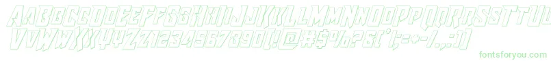 Raidercrusaderout Font – Green Fonts on White Background