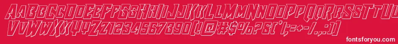 Raidercrusaderout Font – White Fonts on Red Background