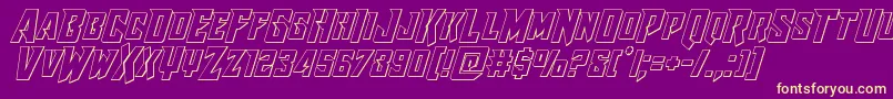 Lisätietoja Raidercrusaderout-fontista Raidercrusaderout-fontti – keltaiset fontit violetilla taustalla