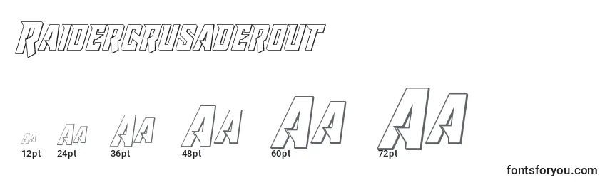 Размеры шрифта Raidercrusaderout