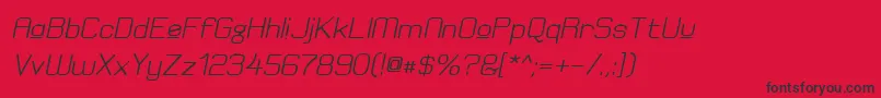 ElgethyEstUpperBoldOblique Font – Black Fonts on Red Background