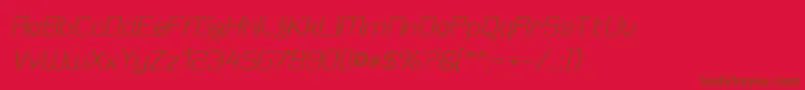 ElgethyEstUpperBoldOblique-fontti – ruskeat fontit punaisella taustalla